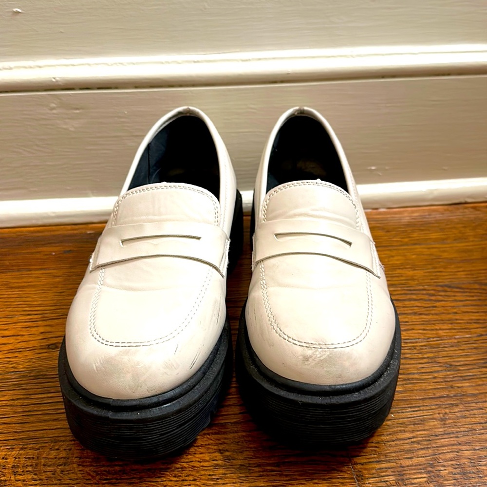 White Platforn Loafers